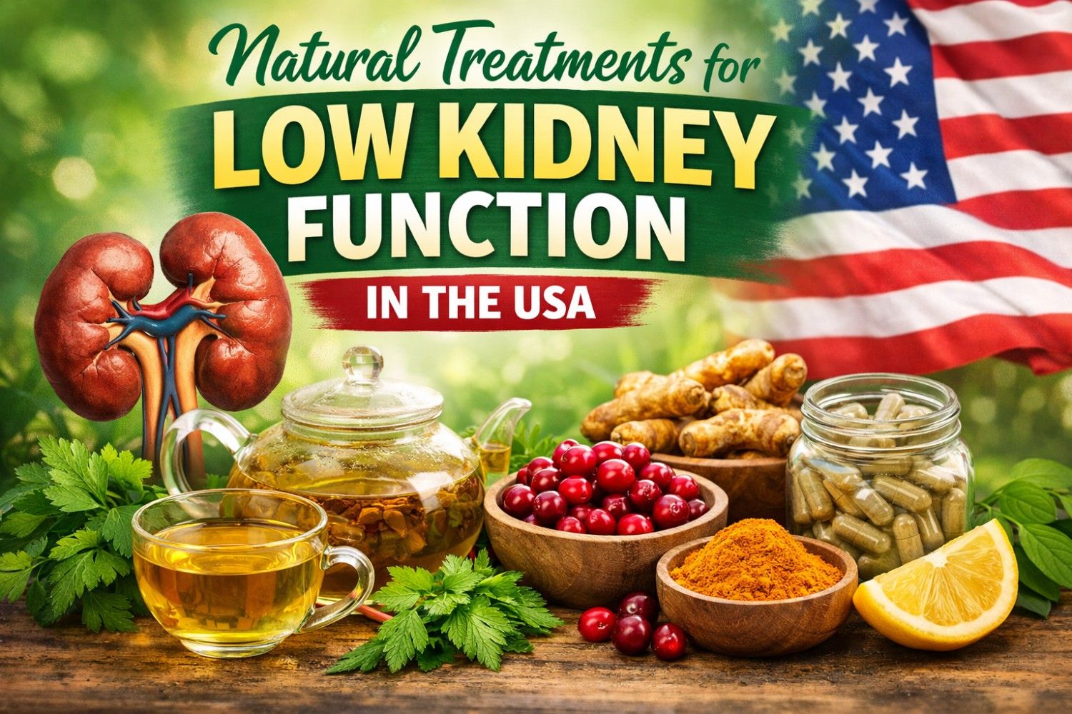 Natural treatment for low kidney function in the USA