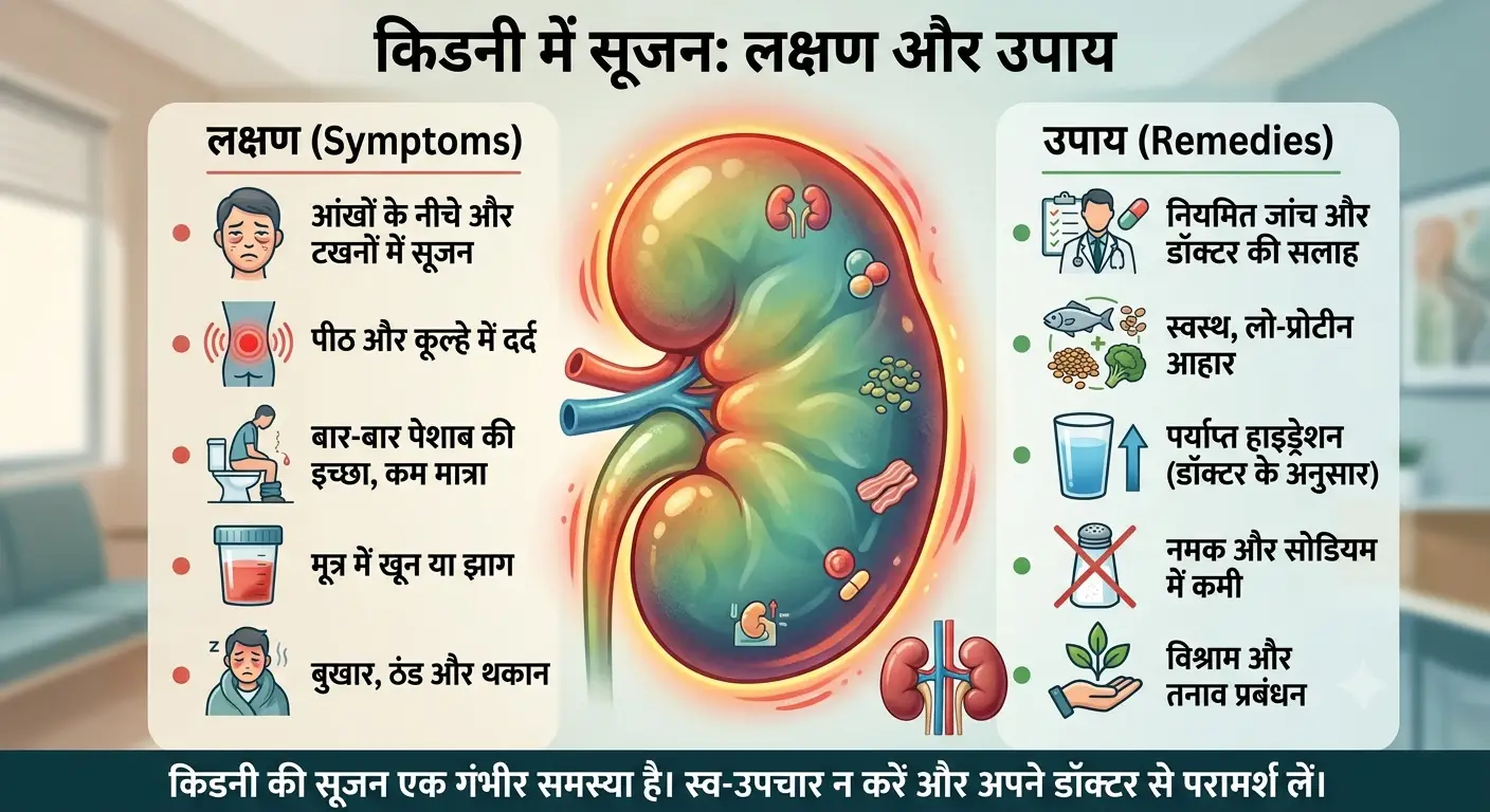 किडनी में सूजन के लक्षण और उपाय