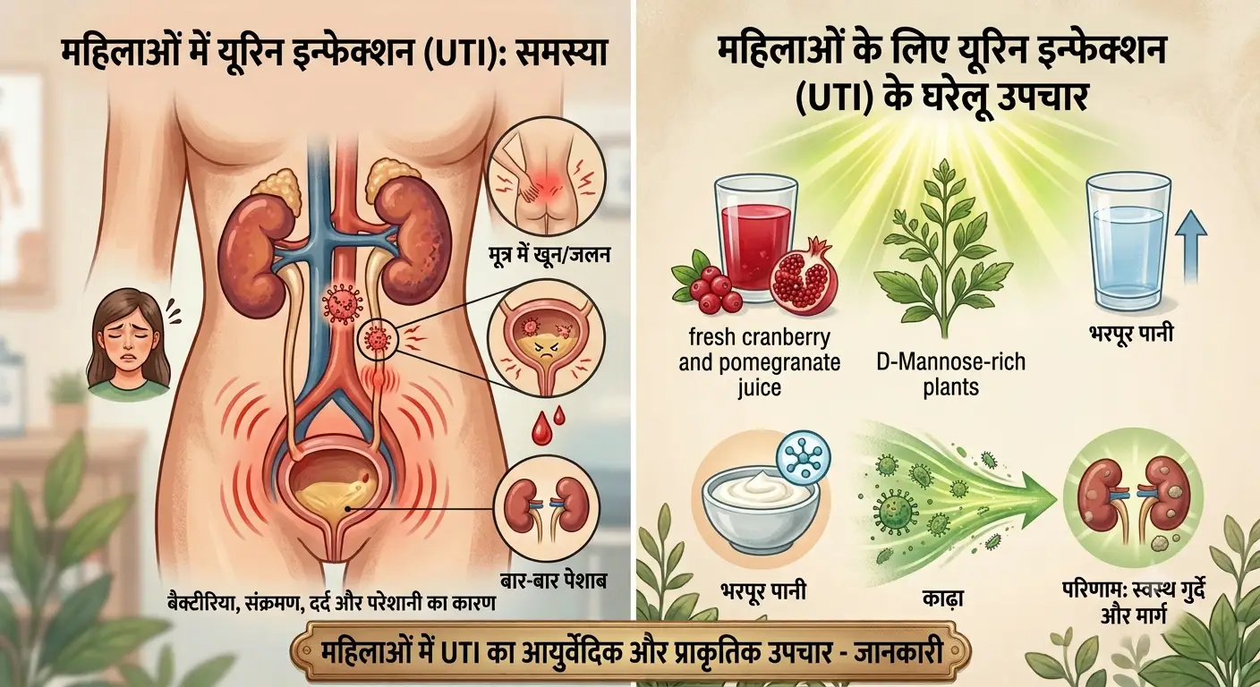 महिलाओं में यूरिन इन्फेक्शन के घरेलू उपचार