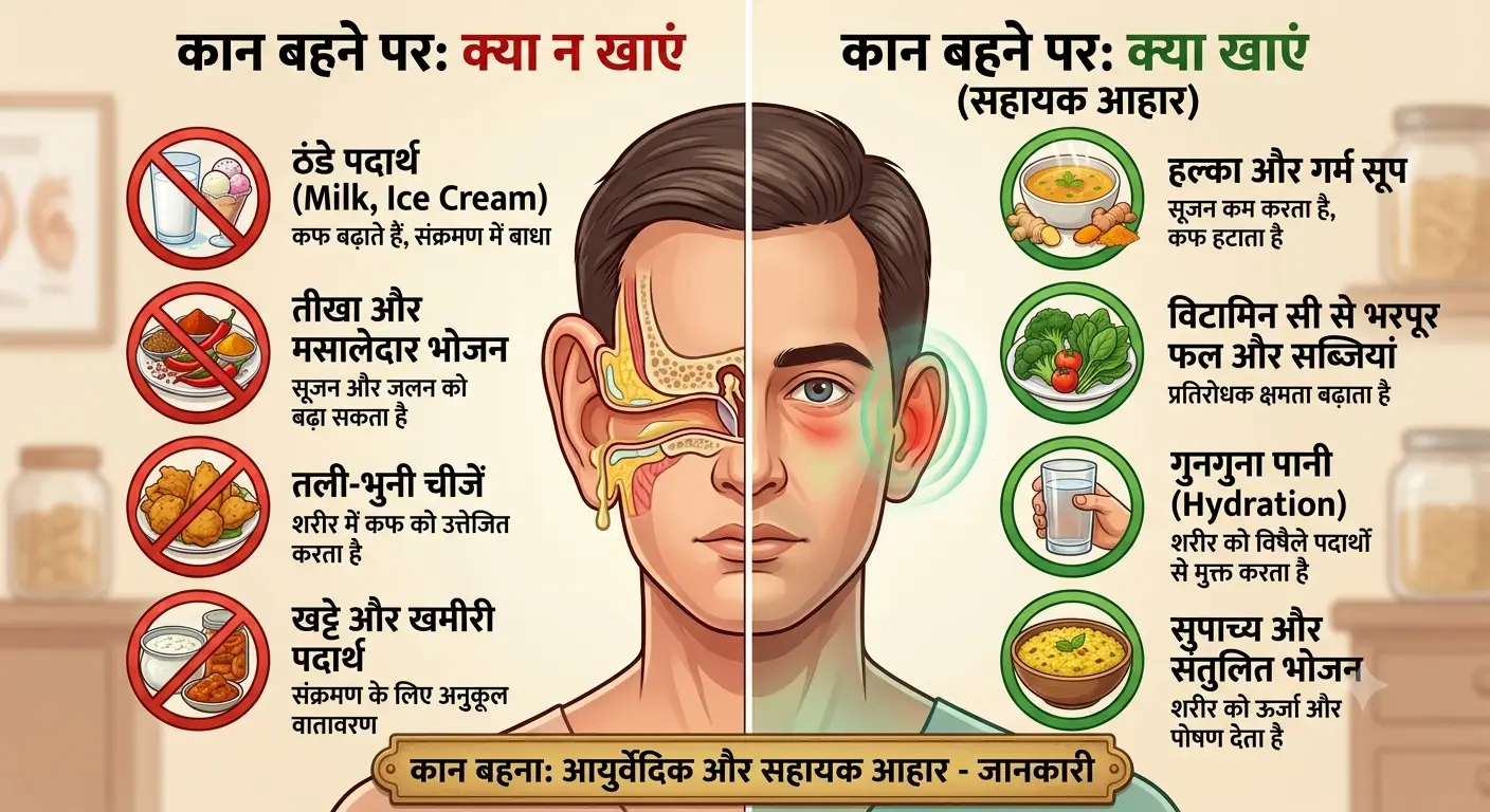 कान बहने पर क्या नहीं खाना चाहिए